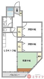 コンフォール長吉 3LDKの間取図画像
