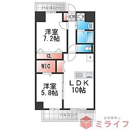 FREEDOM residence堺寺地町 2LDKの間取図画像
