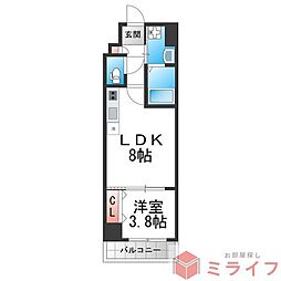 FREEDOM residence堺寺地町 1LDKの間取図画像