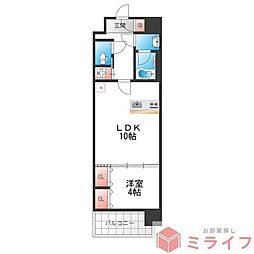 ヴェルテックス 1LDKの間取図画像