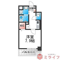 GrandPacific田島Luxe 1Kの間取図画像