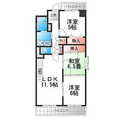 グレーシィ喜連 3LDKの間取図画像