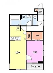 EAST BLUE1 1LDKの間取図画像