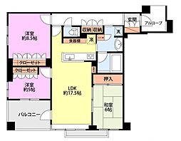 メビウスブレインニシチバ 3LDKの間取図画像