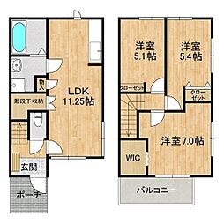 Histoire(イストワール)　ＩI 1階3LDKの間取り