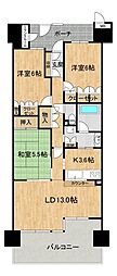 アネージュ上水戸 3LDKの間取図画像