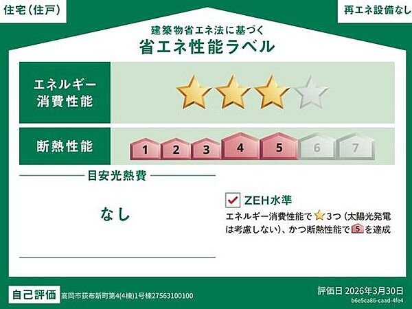 省エネ性能ラベルを拡大表示