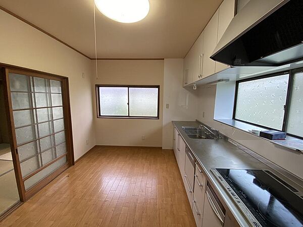 Beautiful mountainous landscape with colorful sky