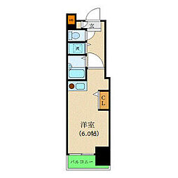 カスタリア新宿 ワンルームの間取図画像