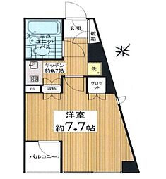 コムロンド四谷三丁目 1Kの間取図画像