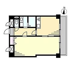 パインクレスト信濃町 1DKの間取図画像