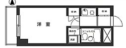 ライオンズマンション新宿東公園 1Kの間取図画像