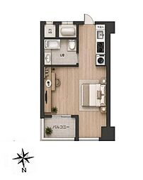 ライオンズマンション半蔵門 ワンルームの間取図画像
