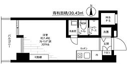 ルネ御苑プラザ ワンルームの間取図画像