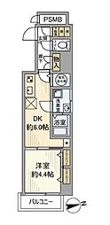 カテリーナ御苑 1DKの間取図画像