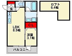 間取図画像 1LDK