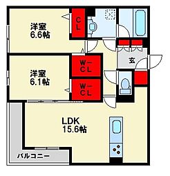 間取図画像 2LDK