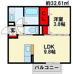 間取図画像 1LDK
