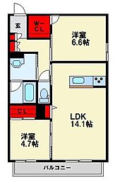 間取図画像 2LDK