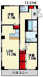 間取図画像 2LDK