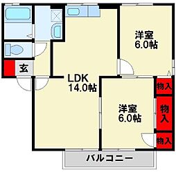 間取図画像 2LDK