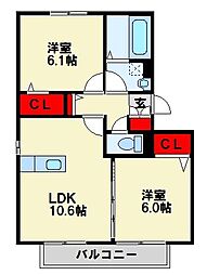 間取図画像 2LDK