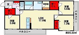 シャーメゾンステージ本城 3LDKの間取図画像