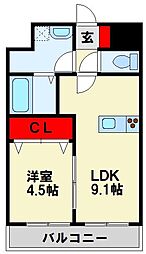レジェンド直方壱番館 1LDKの間取図画像