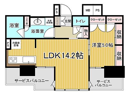 1LDK 間取り