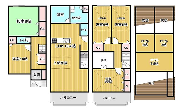 間取り 大阪市此花区春日出南2丁目