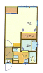 ユービレッジ・平成 1Kの間取図画像
