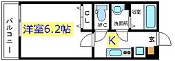 リブリ・ルーナ平井 1Kの間取図画像