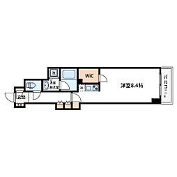 ラ・ボーン・ヴィ平井 5階ワンルームの間取り