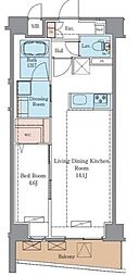 ラグゼナ平井サウス 3階1LDKの間取り