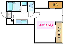 JR総武線 平井駅 徒歩4分の賃貸マンション 3階1Kの間取り