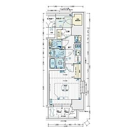 名古屋市営名城線 矢場町駅 徒歩9分の賃貸マンション 9階1Kの間取り