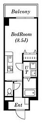 ラドゥセール今池 ワンルームの間取図画像