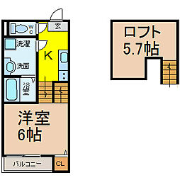名古屋市営桜通線 吹上駅 徒歩5分の賃貸アパート 1階1SKの間取り