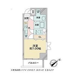 名古屋市営名城線 東別院駅 徒歩9分の賃貸マンション 9階1Kの間取り