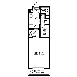 名古屋市営東山線 本山駅 徒歩5分の賃貸マンション 5階1Kの間取り