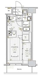 名古屋市営東山線 新栄町駅 徒歩6分の賃貸マンション 7階1LDKの間取り