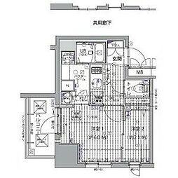 名古屋市営名城線 上前津駅 徒歩6分の賃貸マンション 14階2Kの間取り