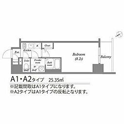 名古屋市営東山線 新栄町駅 徒歩5分の賃貸マンション 3階1Kの間取り