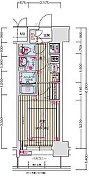 プレサンス鶴舞ファースト 1Kの間取図画像