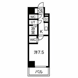 エスリード上前津リビア 1Kの間取図画像