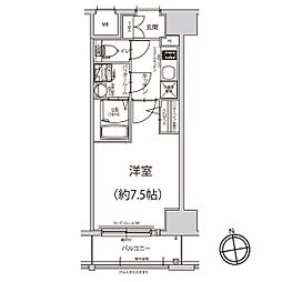 エスリード今池アヴェール 1Kの間取図画像