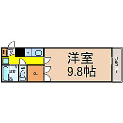 シテイライフ池下 1Kの間取図画像