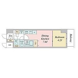 名古屋市千種区今池5丁目マンション 1DKの間取図画像