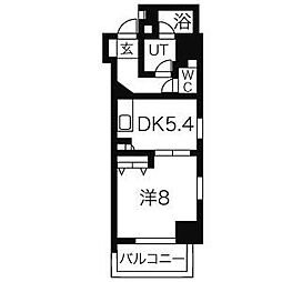 メリヴ鶴舞 1DKの間取図画像