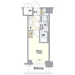 JR中央本線 鶴舞駅 徒歩6分の賃貸マンション 10階1Kの間取り